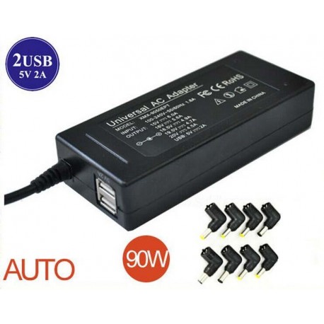 Universal Adapter power charger 15V-20V max 90W 2xUSB